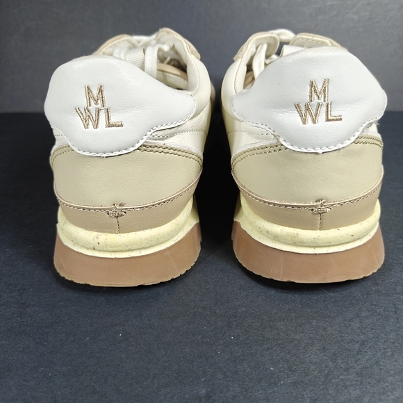 Madewell Kickoff Trainer Sneakers Colorblock Leather Neutral Unisex Women 8.5M - Picture 6 of 10